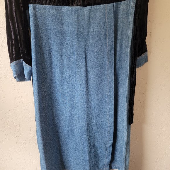 726 West Black and Denim Dress - Picture 4 of 6